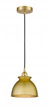 Innovations Lighting 616-1P-SG-M14-SG - Adirondack - 1 Light - 8 inch - Satin Gold - Cord hung - Mini Pendant