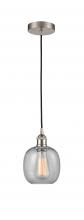 Innovations Lighting 616-1P-SN-G104 - Belfast - 1 Light - 6 inch - Brushed Satin Nickel - Cord hung - Mini Pendant