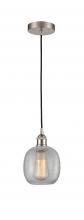 Innovations Lighting 616-1P-SN-G105 - Belfast - 1 Light - 6 inch - Brushed Satin Nickel - Cord hung - Mini Pendant