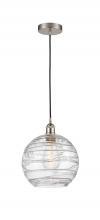 Innovations Lighting 616-1P-SN-G1213-10 - Athens Deco Swirl - 1 Light - 10 inch - Brushed Satin Nickel - Cord hung - Mini Pendant