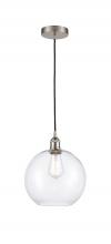 Innovations Lighting 616-1P-SN-G122-10 - Athens - 1 Light - 10 inch - Brushed Satin Nickel - Cord hung - Mini Pendant