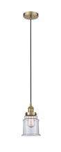 Innovations Lighting 616-1PH-AB-G182 - Canton - 1 Light - 6 inch - Antique Brass - Cord hung - Mini Pendant