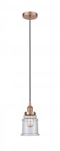 Innovations Lighting 616-1PH-AC-G184 - Canton - 1 Light - 6 inch - Antique Copper - Cord hung - Mini Pendant