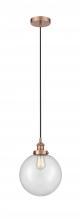 Innovations Lighting 616-1PH-AC-G202-10 - Beacon - 1 Light - 10 inch - Antique Copper - Cord hung - Mini Pendant