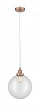 Innovations Lighting 616-1PH-AC-G202-12 - Beacon - 1 Light - 12 inch - Antique Copper - Cord hung - Mini Pendant