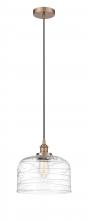 Innovations Lighting 616-1PH-AC-G713-L - Bell - 1 Light - 12 inch - Antique Copper - Cord hung - Mini Pendant