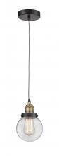Innovations Lighting 616-1PH-BAB-G202-6 - Beacon - 1 Light - 6 inch - Black Antique Brass - Cord hung - Mini Pendant