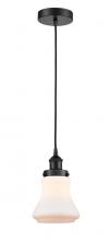 Innovations Lighting 616-1PH-BK-G191 - Bellmont - 1 Light - 6 inch - Matte Black - Cord hung - Mini Pendant