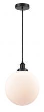 Innovations Lighting 616-1PH-BK-G201-12 - Beacon - 1 Light - 12 inch - Matte Black - Cord hung - Mini Pendant