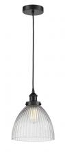  616-1PH-BK-G222 - Seneca Falls - 1 Light - 10 inch - Matte Black - Cord hung - Mini Pendant