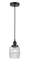 Innovations Lighting 616-1PH-BK-G302 - Colton - 1 Light - 6 inch - Matte Black - Cord hung - Mini Pendant