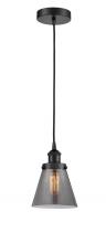 Innovations Lighting 616-1PH-BK-G63 - Cone - 1 Light - 6 inch - Matte Black - Cord hung - Mini Pendant