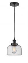 Innovations Lighting 616-1PH-BK-G74 - Bell - 1 Light - 8 inch - Matte Black - Cord hung - Mini Pendant