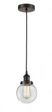 Innovations Lighting 616-1PH-OB-G202-6 - Beacon - 1 Light - 6 inch - Oil Rubbed Bronze - Cord hung - Mini Pendant