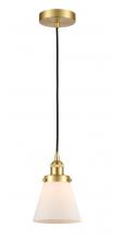 Innovations Lighting 616-1PH-SG-G61 - Cone - 1 Light - 6 inch - Satin Gold - Cord hung - Mini Pendant