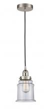 Innovations Lighting 616-1PH-SN-G182 - Canton - 1 Light - 6 inch - Brushed Satin Nickel - Cord hung - Mini Pendant