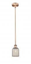 Innovations Lighting 616-1S-AC-G559-5ME - Bridal Veil - 1 Light - 5 inch - Antique Copper - Cord hung - Mini Pendant