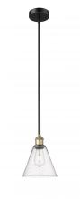 Innovations Lighting 616-1S-BAB-GBC-84 - Berkshire - 1 Light - 8 inch - Black Antique Brass - Cord hung - Mini Pendant