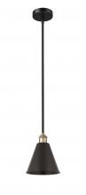 Innovations Lighting 616-1S-BAB-MBC-8-BK - Berkshire - 1 Light - 8 inch - Black Antique Brass - Cord hung - Mini Pendant