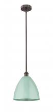 Innovations Lighting 616-1S-OB-MBD-12-SF - Plymouth - 1 Light - 12 inch - Oil Rubbed Bronze - Cord hung - Mini Pendant