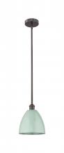 Innovations Lighting 616-1S-OB-MBD-9-SF - Plymouth - 1 Light - 9 inch - Oil Rubbed Bronze - Cord hung - Mini Pendant