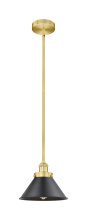 Innovations Lighting 616-1SH-SG-M10-BK - Briarcliff - 1 Light - 10 inch - Satin Gold - Stem hung - Mini Pendant