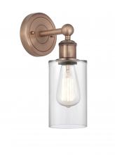 Innovations Lighting 616-1W-AC-G802 - Clymer - 1 Light - 4 inch - Antique Copper - Sconce