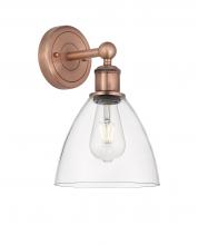 Innovations Lighting 616-1W-AC-GBD-752 - Bristol - 1 Light - 8 inch - Antique Copper - Sconce