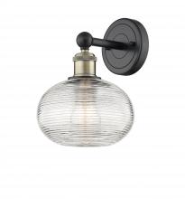 Innovations Lighting 616-1W-BAB-G555-8CL - Ithaca - 1 Light - 8 inch - Black Antique Brass - Sconce