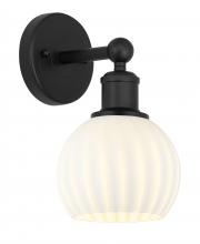 Innovations Lighting 616-1W-BK-G1217-6WV - White Venetian - 1 Light - 6 inch - Matte Black - Sconce