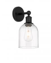 Innovations Lighting 616-1W-BK-G558-6CL - Bella - 1 Light - 6 inch - Matte Black - Sconce