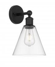 Innovations Lighting 616-1W-BK-GBC-82 - Berkshire - 1 Light - 8 inch - Matte Black - Sconce