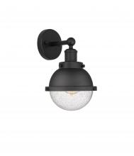Innovations Lighting 616-1W-BK-HFS-64-BK - Hampden - 1 Light - 7 inch - Matte Black - Sconce