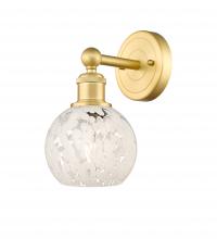 Innovations Lighting 616-1W-SG-G1216-6WM - White Mouchette - 1 Light - 6 inch - Satin Gold - Sconce