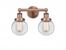 Innovations Lighting 616-2W-AC-G202-6 - Beacon - 2 Light - 15 inch - Antique Copper - Bath Vanity Light