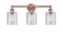 Innovations Lighting 616-3W-AC-G112 - Cobbleskill - 3 Light - 23 inch - Antique Copper - Bath Vanity Light