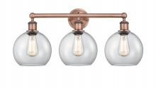 Innovations Lighting 616-3W-AC-G122-8 - Athens - 3 Light - 26 inch - Antique Copper - Bath Vanity Light