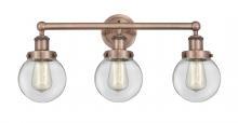 Innovations Lighting 616-3W-AC-G202-6 - Beacon - 3 Light - 24 inch - Antique Copper - Bath Vanity Light