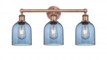 Innovations Lighting 616-3W-AC-G558-6BL - Bella - 3 Light - 24 inch - Antique Copper - Bath Vanity Light