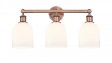 Innovations Lighting 616-3W-AC-G558-6GWH - Bella - 3 Light - 24 inch - Antique Copper - Bath Vanity Light