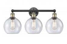Innovations Lighting 616-3W-BAB-G124-8 - Athens - 3 Light - 26 inch - Black Antique Brass - Bath Vanity Light