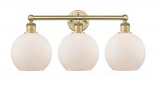 Innovations Lighting 616-3W-BB-G121-8 - Athens - 3 Light - 26 inch - Brushed Brass - Bath Vanity Light