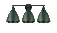 Innovations Lighting 616-3W-BK-MBD-75-GR - Plymouth - 3 Light - 26 inch - Matte Black - Bath Vanity Light