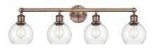 Innovations Lighting 616-4W-AC-G122-6 - Athens - 4 Light - 33 inch - Antique Copper - Bath Vanity Light