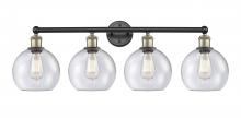 Innovations Lighting 616-4W-BAB-G124-8 - Athens - 4 Light - 35 inch - Black Antique Brass - Bath Vanity Light