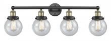 Innovations Lighting 616-4W-BAB-G204-6 - Beacon - 4 Light - 33 inch - Black Antique Brass - Bath Vanity Light