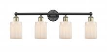 Innovations Lighting 616-4W-BAB-G341 - Hadley - 4 Light - 32 inch - Black Antique Brass - Bath Vanity Light