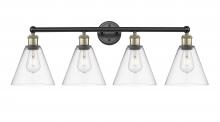 Innovations Lighting 616-4W-BAB-GBC-82 - Berkshire - 4 Light - 35 inch - Black Antique Brass - Bath Vanity Light