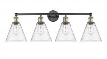 Innovations Lighting 616-4W-BAB-GBC-84 - Berkshire - 4 Light - 35 inch - Black Antique Brass - Bath Vanity Light