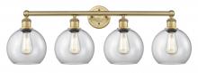 Innovations Lighting 616-4W-BB-G122-8 - Athens - 4 Light - 35 inch - Brushed Brass - Bath Vanity Light
